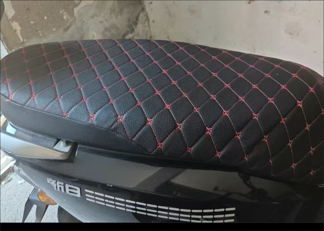Scooter Electric Bike Motorcycle Seat Cover Thickened Sponge Sun-Proof Waterproof 3D Leather Seat Cushion