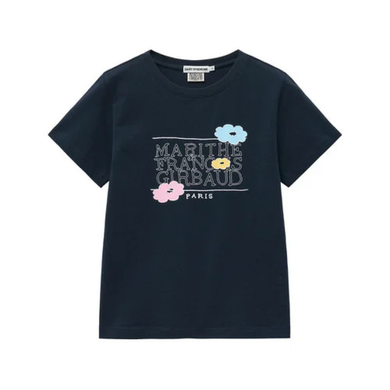 韓国 DAIS*Y X MARITHE 連名半袖ジェニー同スタイルレディース右肩カジュアルショートトップ|undefined