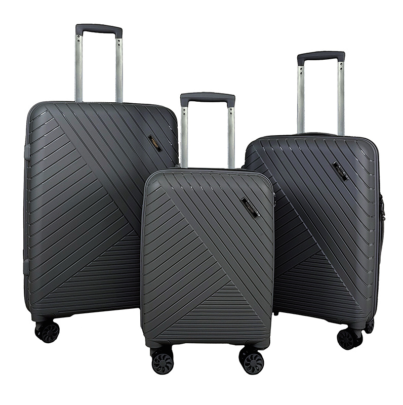 Maleta de embarque Caja madre de PP multifuncional femenina de 18 pulgadas Caja de contraseña a prueba de explosiones de tres piezas para estudiantes varones de alto valor
