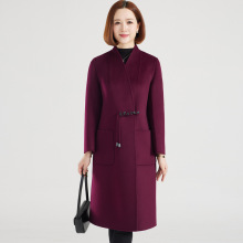 双面羊绒大衣女长款过膝2025新款妈妈秋冬装阔太太时尚羊毛呢外套