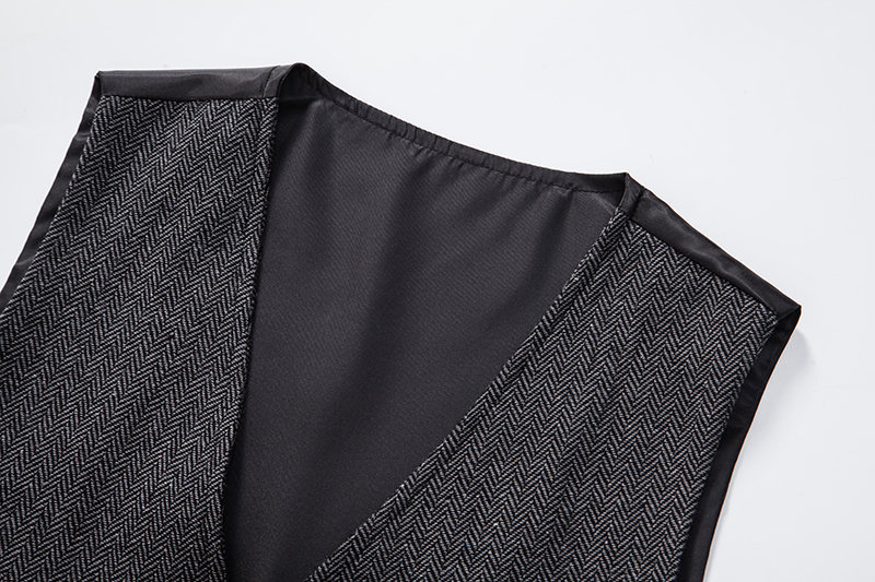 2024 Frühjahr/Sommer neuer Fischgräten-Wollanzug für Herren mit V-Ausschnitt_voghion.com