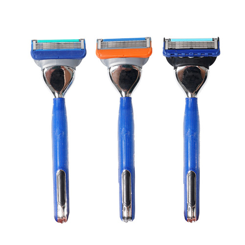 Factory Direct Shipping Manual Razor 5-Blade Head Portable Men's Universal Shaving Knife Dropshipping for Foreign Trade
