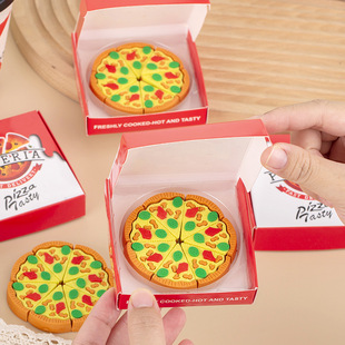 Creative simulation boxed pizza modeling rubber student stationery wholesale June 1 final Christmas prizes gifts