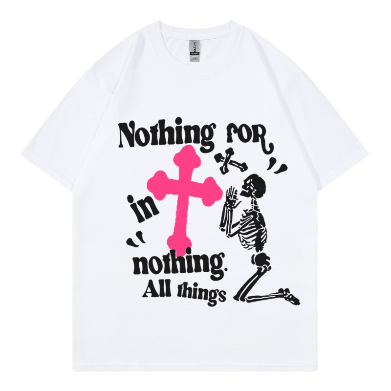 16 color men's design with floral design oversize American street niche couple ins short sleeved T-shirt_voghion.com