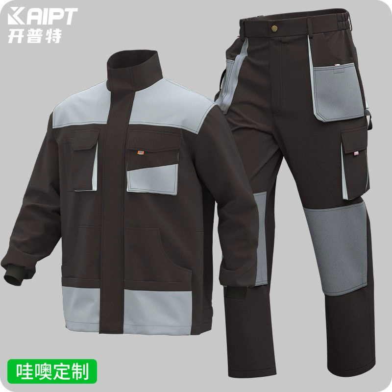 Кросс-бордерный комплект рабочей одежды с трехмерными карманами, индивидуальные европейские и американские карго-штаны с множеством карманов, одежда для защиты труда для внешней торговли