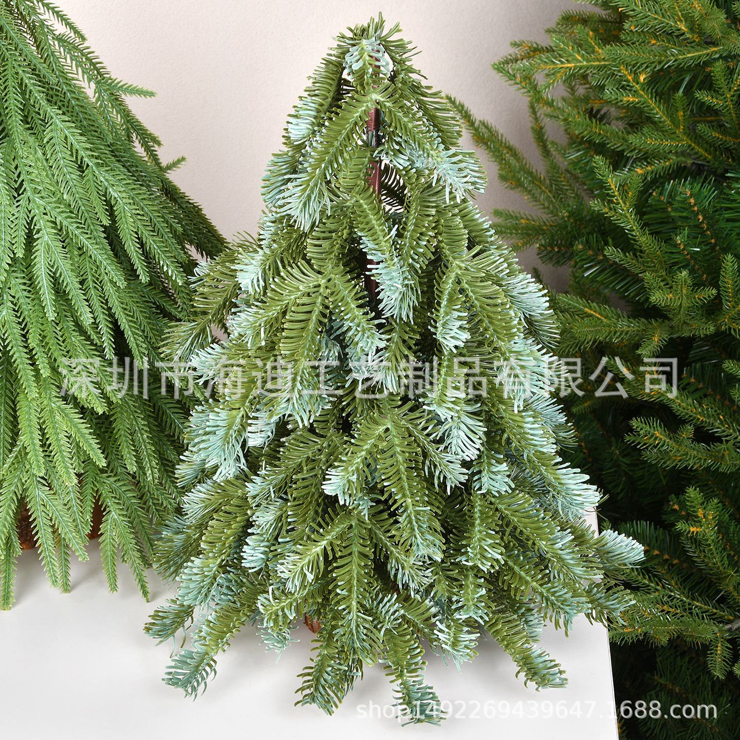 Navidad nuevo PE cuello inclinado árbol de Navidad simulación de escritorio ornamentos bonsai decoración árbol
