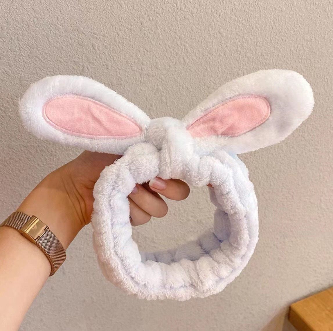 Caricatura verde rana correa de cabello mujer nuevo lindo gran ojo correa de cabello lavar la cara correa de cabello máscara de Navidad tocado