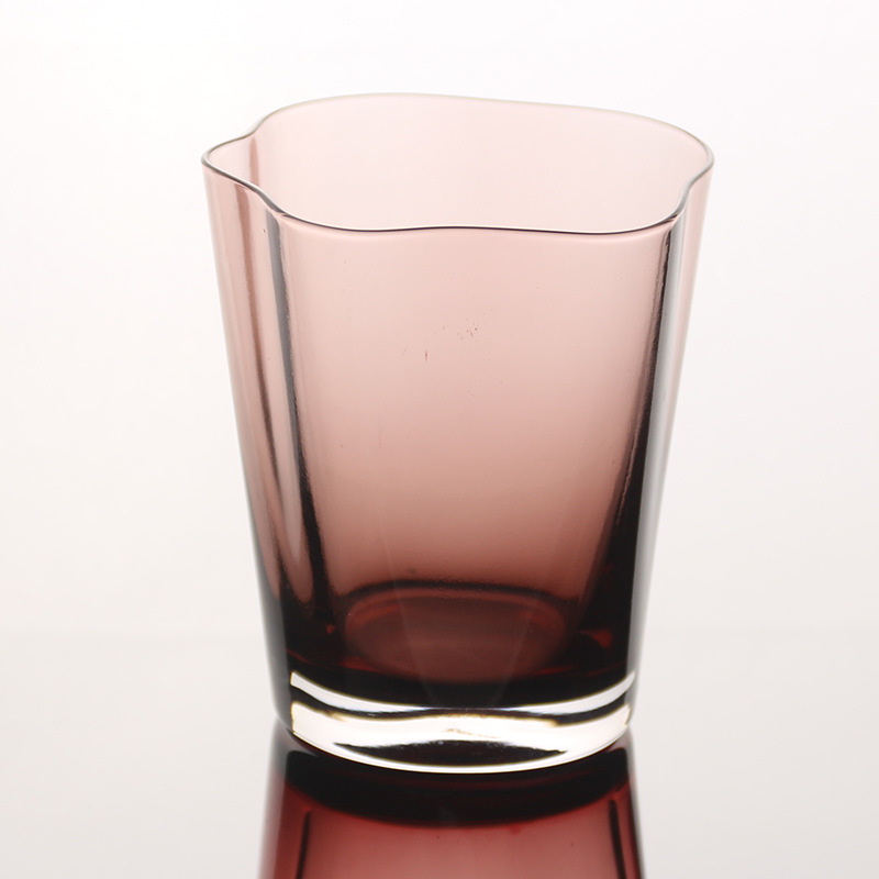 Estilo japonés pétalo taza de jugo taza de leche taza de vidrio Internet celebridad taza creativa taza de té taza de beber taza