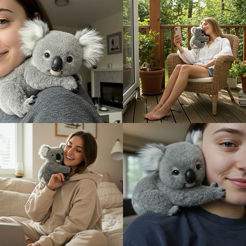 跨境新款 Koaly Koala我的逼真考拉短毛绒玩具树袋熊包包挂饰挂件|undefined