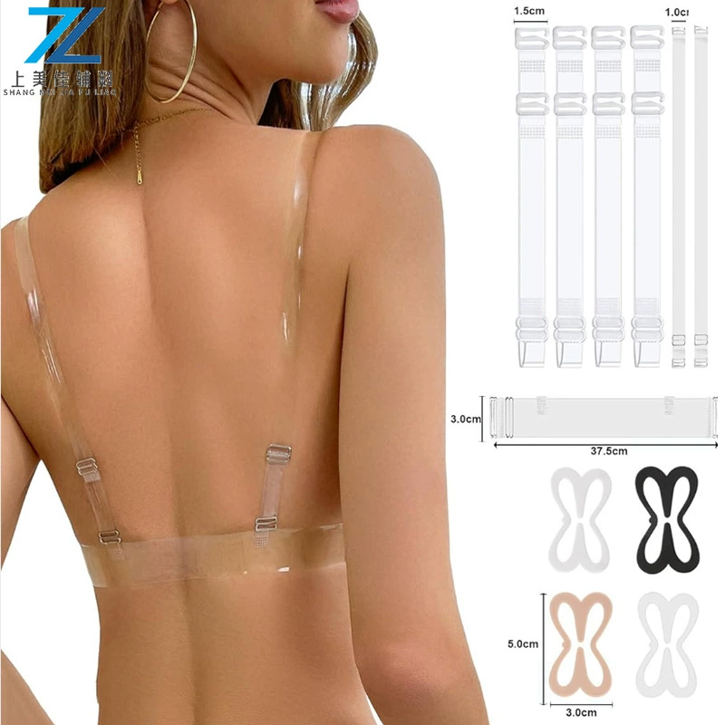 [Трансграничный комбинированный набор] 11 шт. прозрачные плечевые ремни 7 шт. + нескользящие пряжки для нижнего белья 4 производителя, прямые оптовые продажи