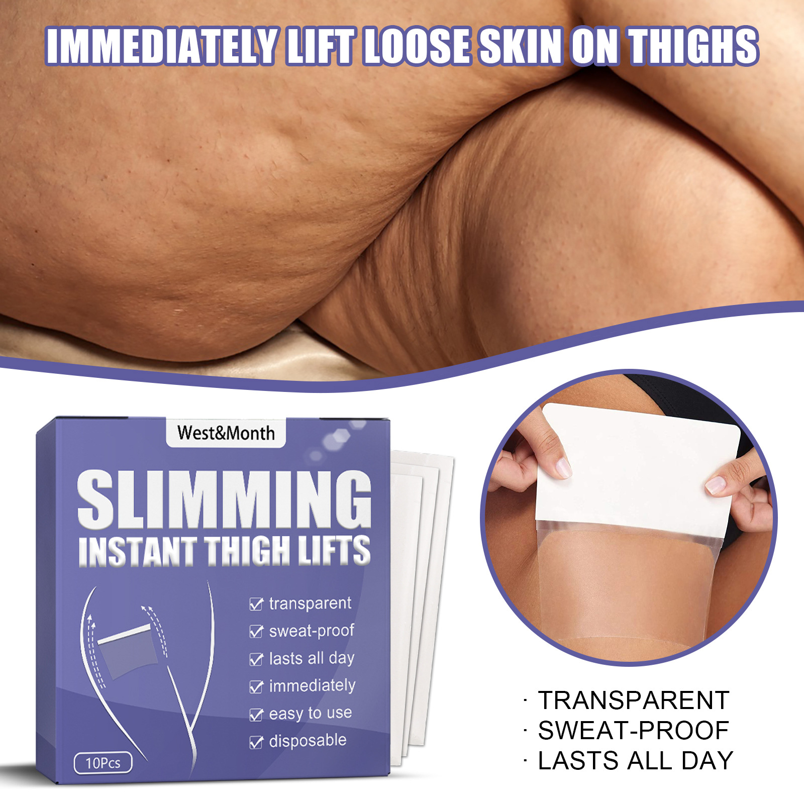 West&Month Leg Care Patches Lazy Person's Thigh Care Leg Care Patches Smooth Care Patches