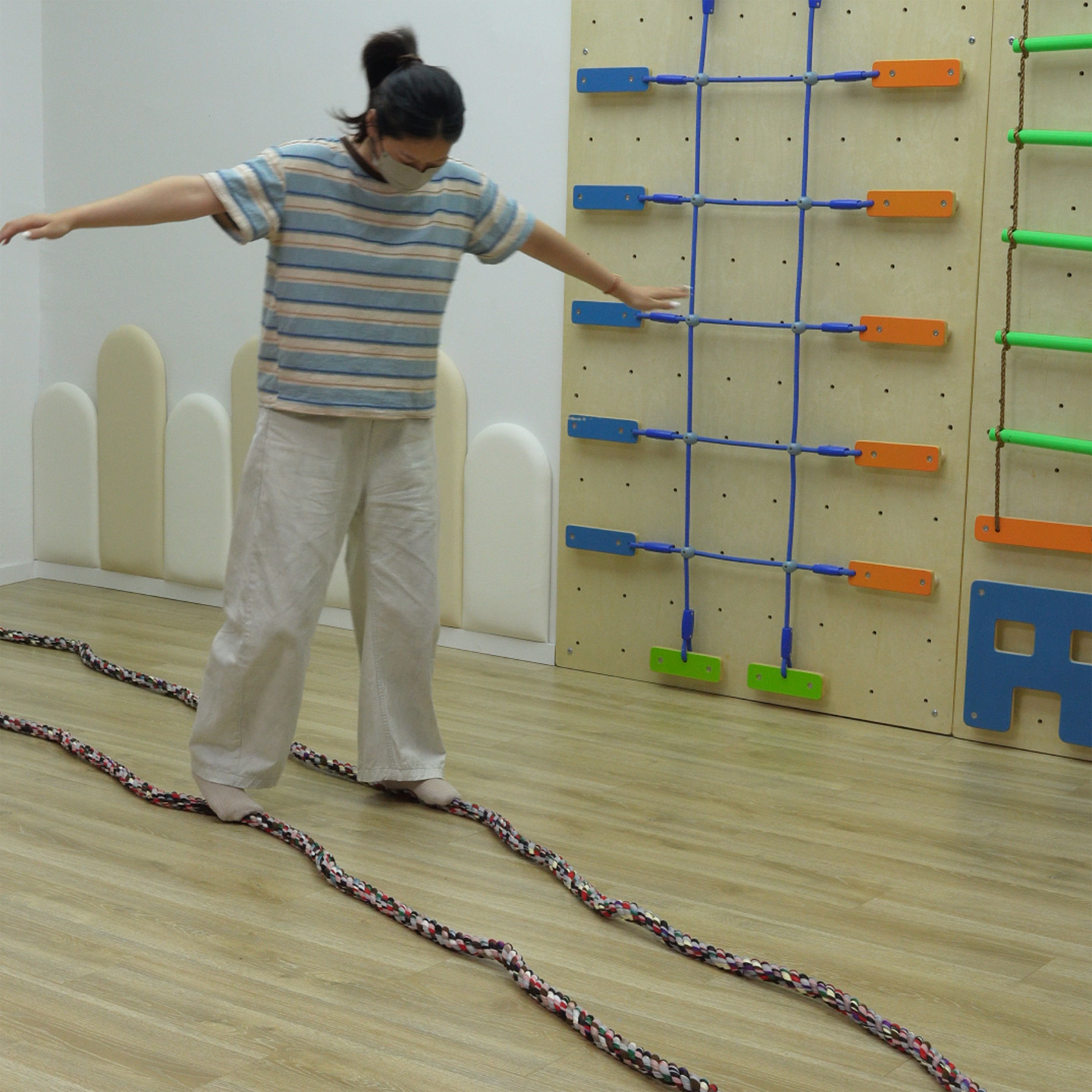 Jardín de infantes cuerda de dibujo de cuerda de entrenamiento sensorial cuerda de entrenamiento especial para equipos deportivos al aire libre juguetes cuerda larga