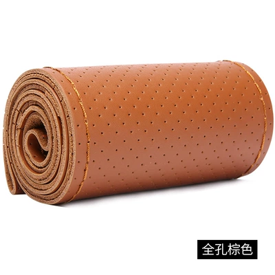 Steering wheel cover cover manufacturers wholesale Four Seasons - full-hole-brown-38cm