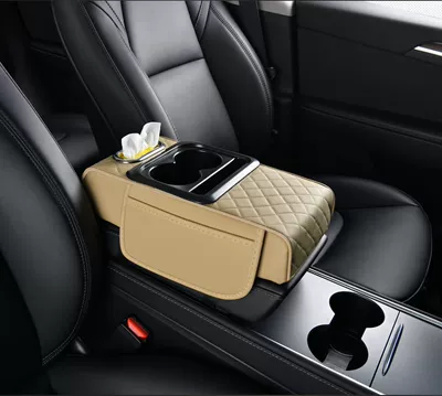 Cup Holder, Armrest box pad - beige-includes-a-pack-of-paper
