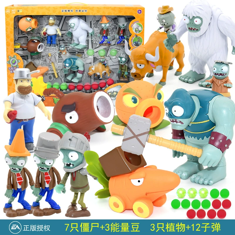 Подлинная наборы Plants vs. Zombies, игрушка, большой набор, подарочная коробка для мальчиков, кукла для детей, полный набор, подарок на день рождения