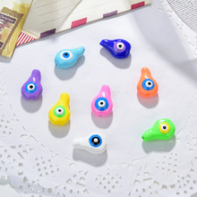 葫芦树脂手工滴油恶魔之眼直孔珠 耳环手链项链DIY饰品穿编织配件