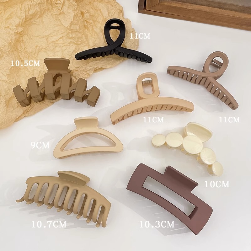 Horquilla de acrílico de las mujeres cuchara trasera updo clip de pelo grande celebridad de Internet elegante tiburón clip tocado simple horquilla