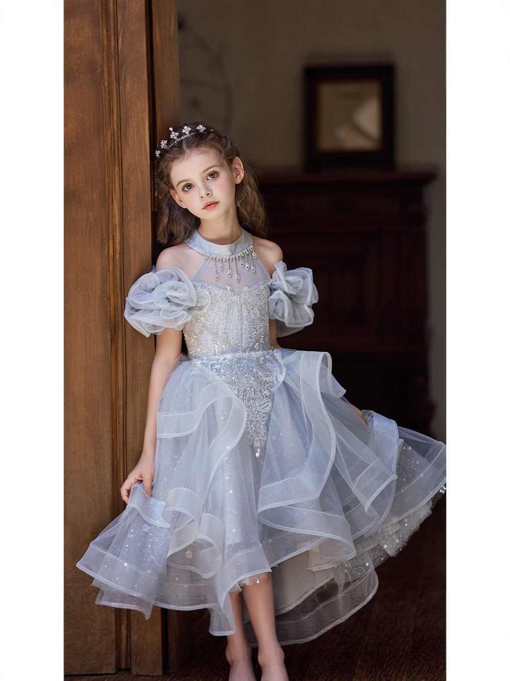 Elite dress, children's small princess costume, piano performance costume, suit, Birthday gift 2