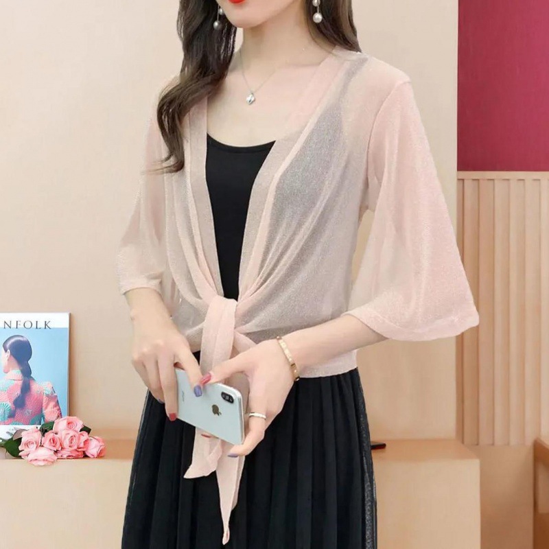 单套装大码胖MM秋季防晒开衫披肩配连衣裙外搭罩衫薄短款两件套欧