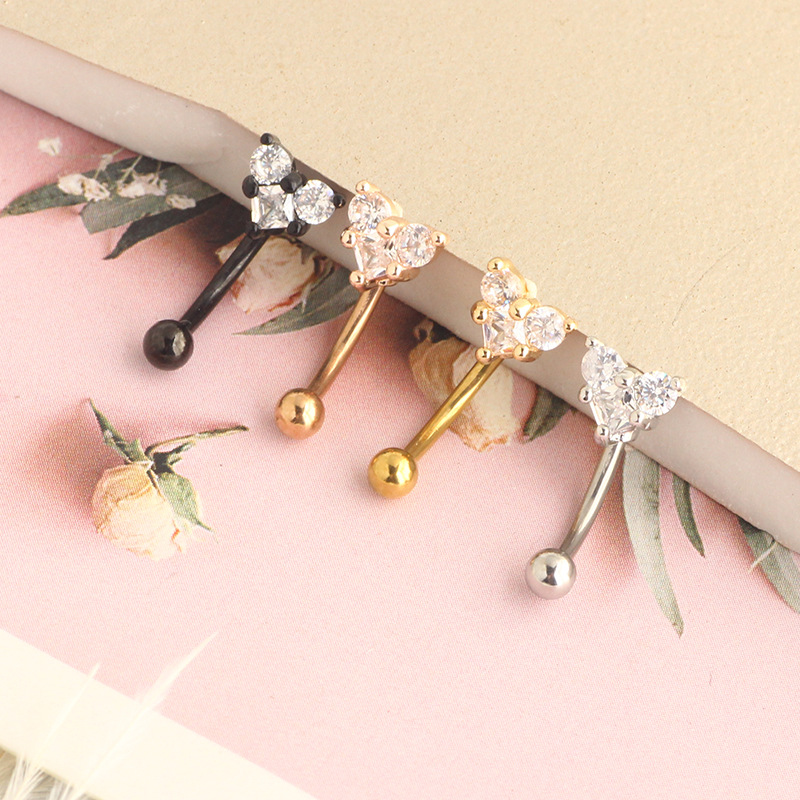 Simple Style Star Stainless Steel Inlay Ear Studs 1 Piece