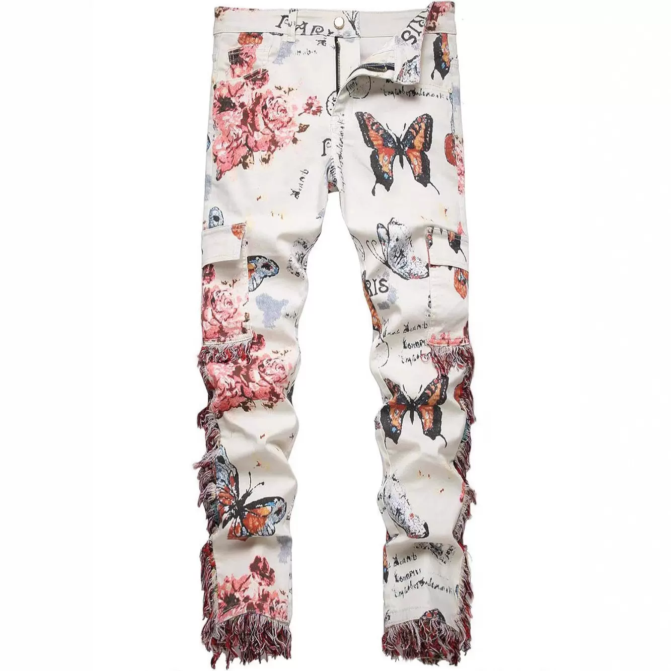 欧美2025新品亚马逊跨境外贸夏季休闲男式休闲新款宽松阔腿牛仔裤