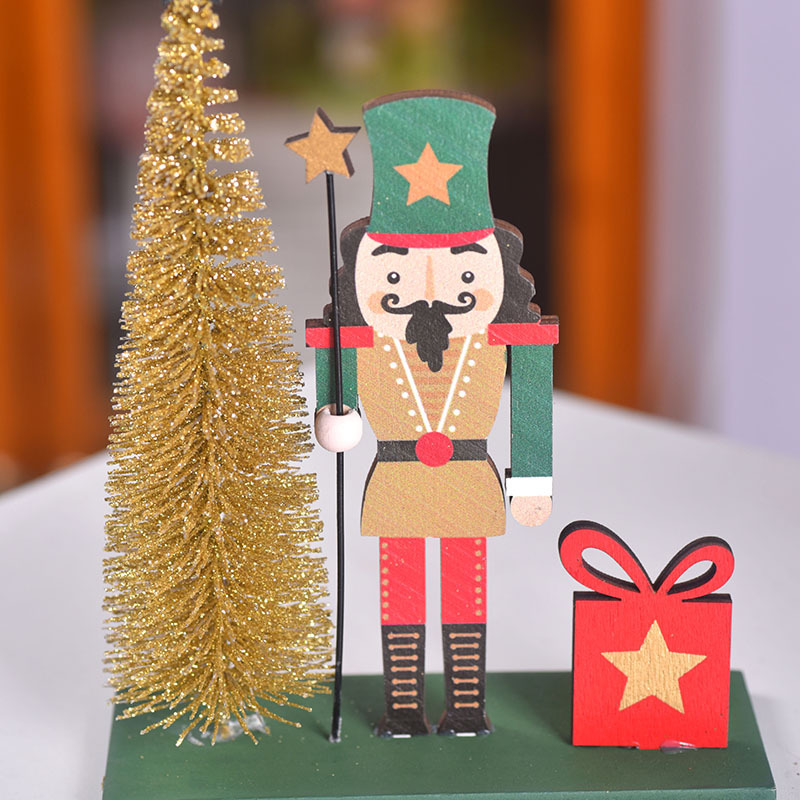 クリスマス木製カラフルなクルミ兵士オーナメントクリスマスクルミ兵士オーナメントクリスマス装飾ウィンドウデスクトップオーナメント|undefined