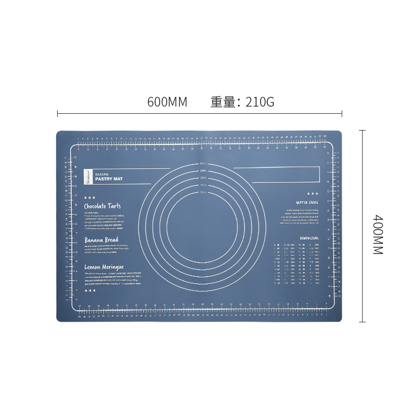 Medida de silicona japonesa amasadora hogar tablero rodante grande engrosada grado alimenticio antideslizante inferior antiadherente herramienta para hornear