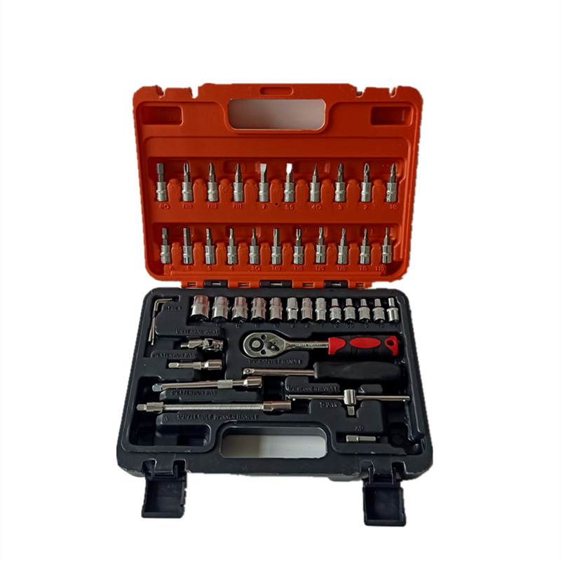 Suministro de 46-piece set 1/4 serie socket wrench set herramienta de reparación de automóviles traje pequeño mosca tubo llave traje herramienta