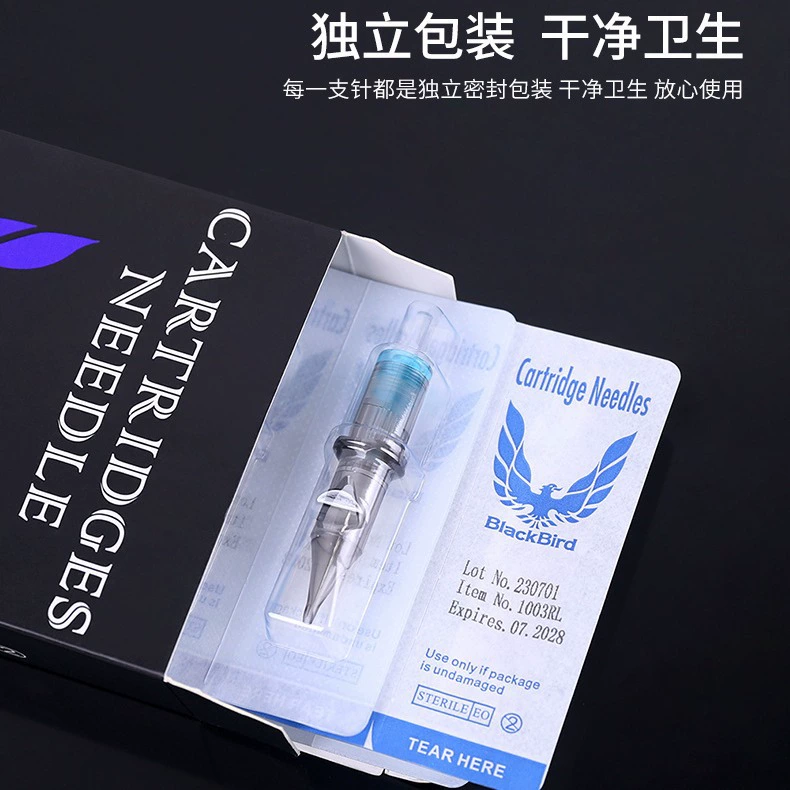 Одноразовая тату-игла интегрированная игла TATTOO Ink Box Black Bird 1 поколения Little Blue Tattoo