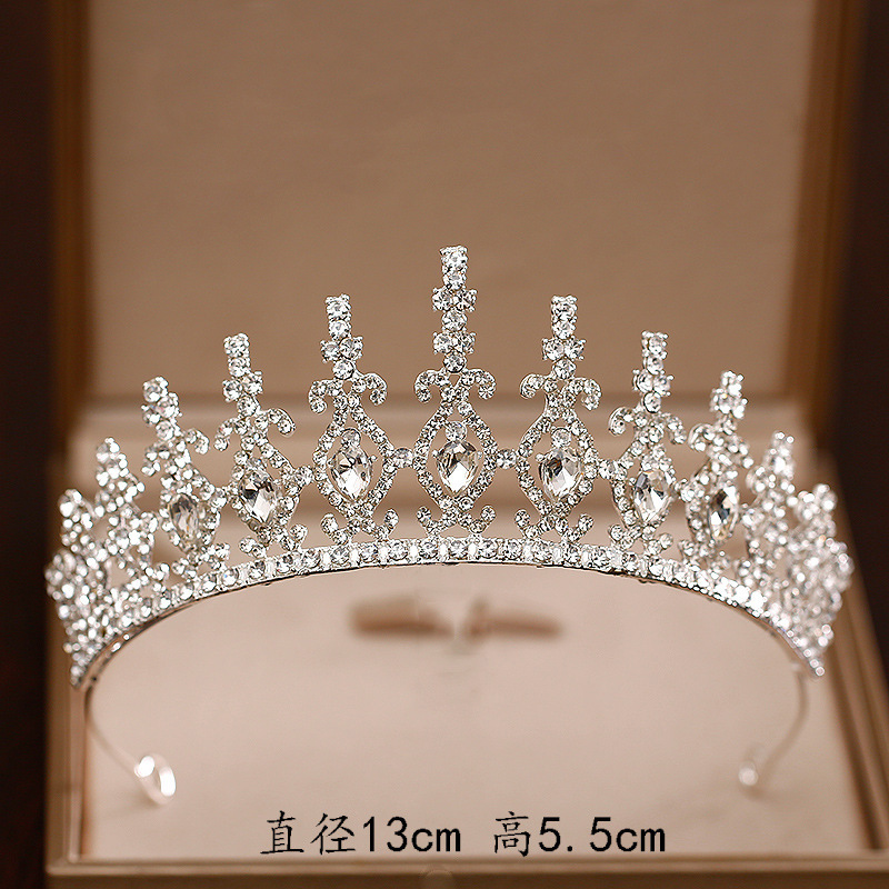 ブライダルヘッドドレス、王冠、結婚式、豪華で雰囲気のある日本と韓国のウェディングドレス、ヘアアクセサリー、18歳の誕生日、成人式、クラウンアクセサリー|undefined