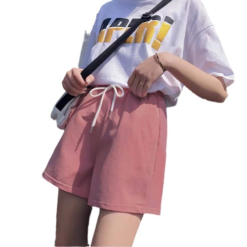 Cross-border foreign trade shors black sports shorts summer women loose wide-leg three-quarter pants running casual outside wear ozon