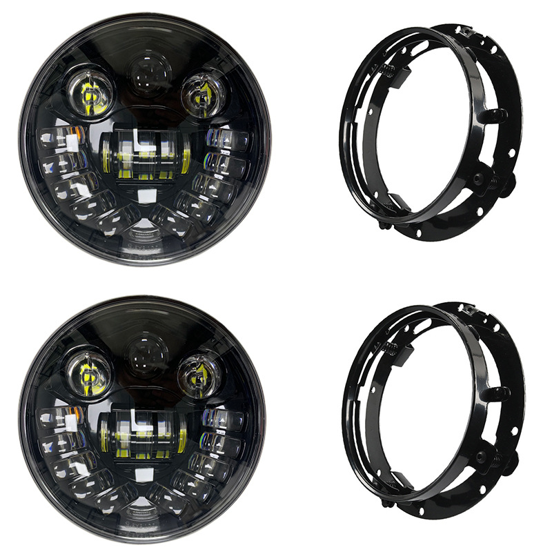 Car Wrangler Led Headlights 7inch Motorcycle Harley Bj212 Turn Signal Lights Daytime Running Lights High and Low Beam Cross-Border Headlights