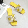 Summer fashionable slippers, beach footwear from pearl, internet celebrity