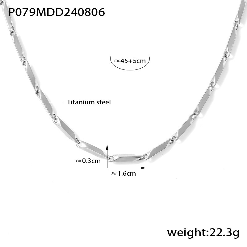 Conjunto de joias com colar e pulseira de elos em losango_voghion.com