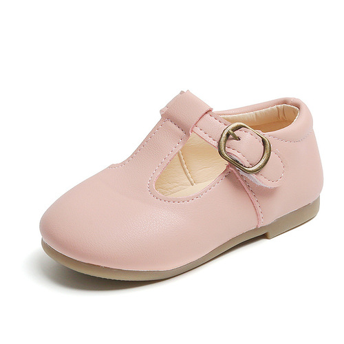 1-2-3 year old girls' single shoes  spring and autumn new leather shoes candy color soft bottom baby shoes fashion princess