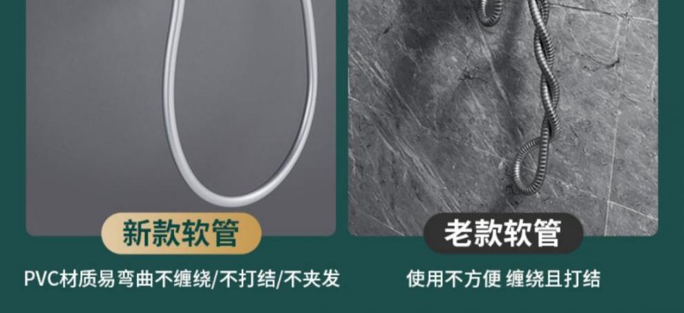 Shower head PVC flexible hose, water heater rain shower head connection pipe, general accessories, showerhead spray g bath pipe undefined