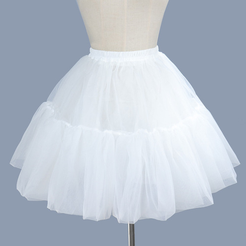 Boneless soft lace Lolita daily skirt hoop skirt half skirt short lace hoop Lolita violent hoop cross-border foreign trade 