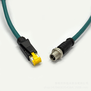 M12 8P X���DRJ45 ���I��̫�W�� CAT6 ��������