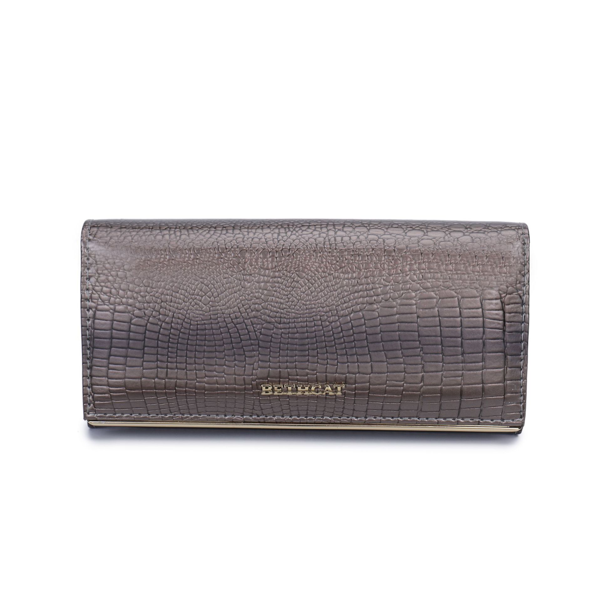 Export Long Genuine Leather Women's Wallet Luxury Patent Leather Crocodile Embossed Clutch Bag Custom Wholesale - Thumbnail 6