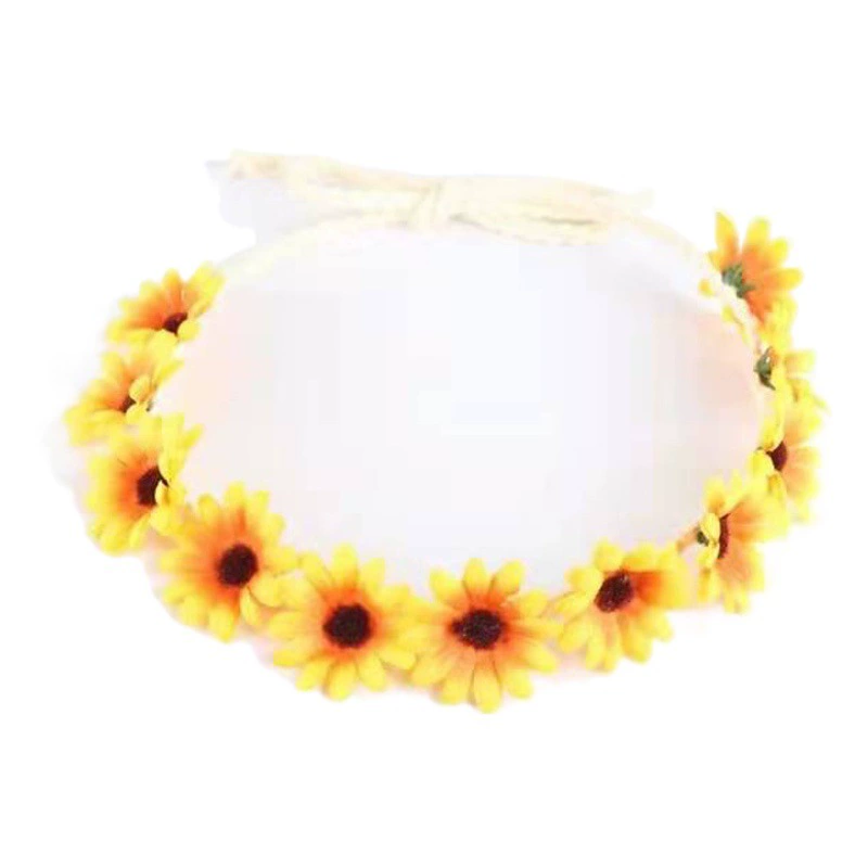 Трансграничная имитация повязки для волос подсолнуха головной убор девушки Подсолнух Корейский Бархатный ремешок женские аксессуары для фото выступлений