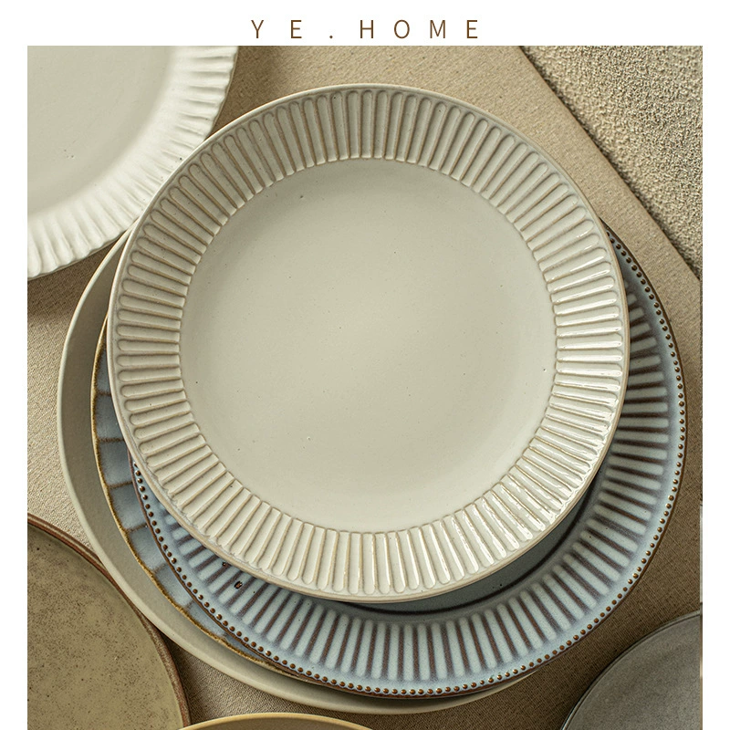 Столовая тарелка (YE.HOME) японская керамическая посуда, assorted shallow plates 8–12.3 in