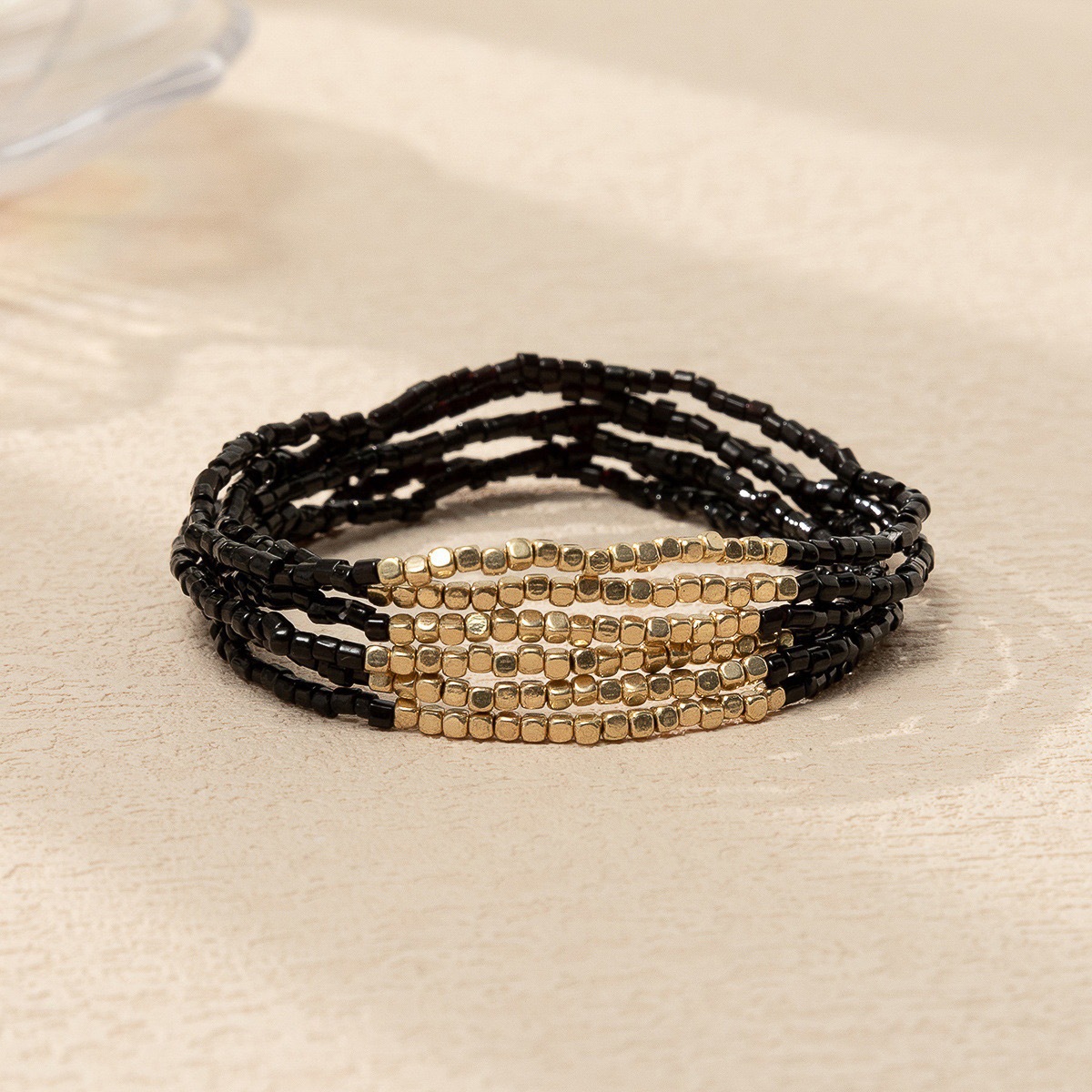 1 Set Quantity Daily Occasion Vacation Color Block Glass Bead Seed Bead Beaded Bracelets Wholesale