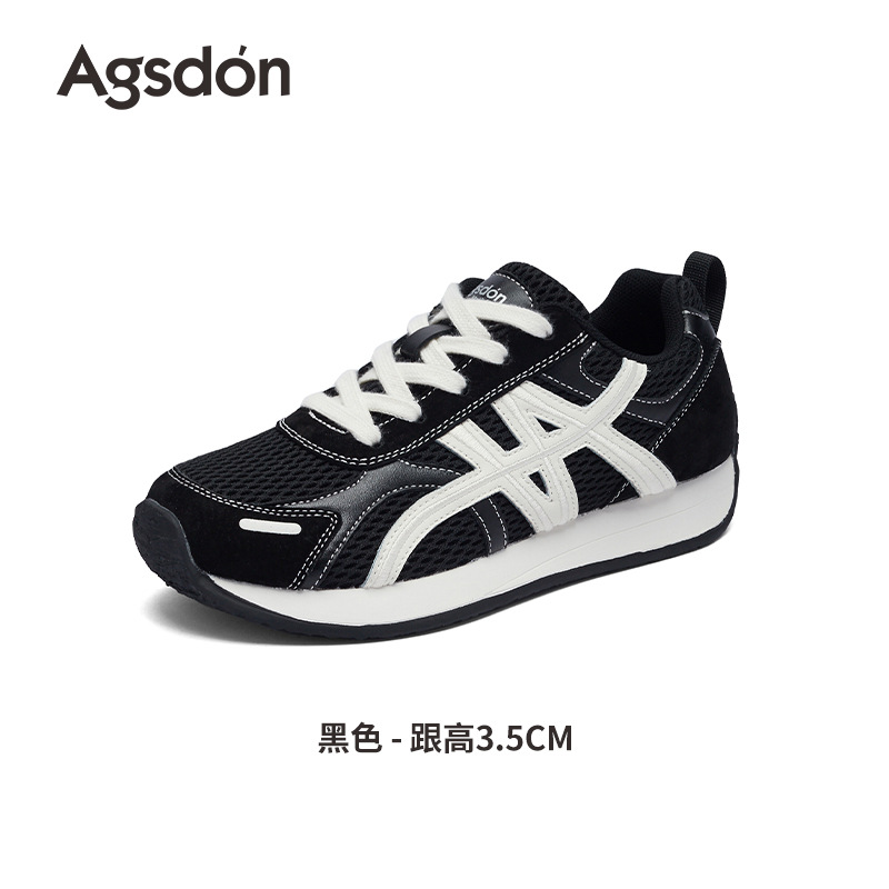 Zapatos rojos Aegam de Auge Shi Deng 2025 nuevos zapatos de entrenamiento ligeros de otoño zapatos deportivos casuales de papá