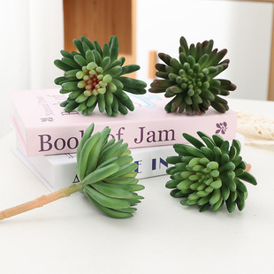 Cross-Border Simulated Succulent Manual Flower Head DIY Plant Indoor Desktop Decoration Ornaments Large Flower Head Ready for Delivery in Seconds