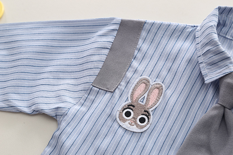 Jungen 2024 Neue Frühling und Herbst Hübsche Kinder College Stil Krawatte Streifen Zwei Stück Set Baby Kleidung Trendy_voghion.com