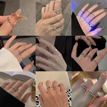 镂空爱心套装戒指女气质小众设计感指环ins风个性简约食指戒精致