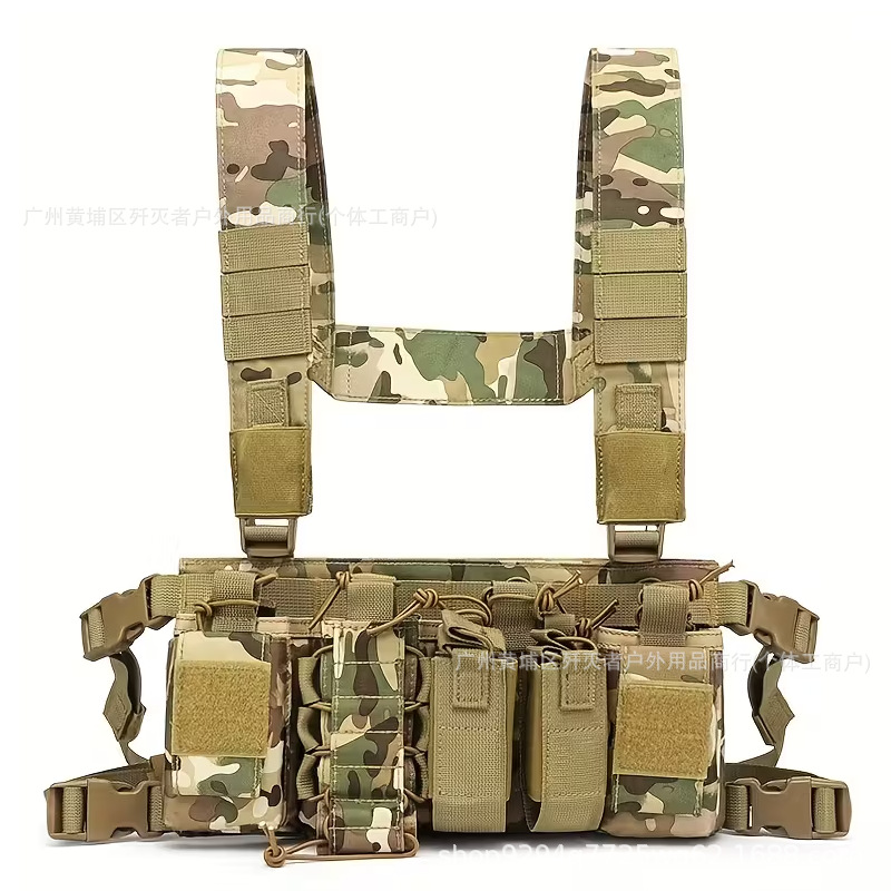Factory Direct Sales Outdoor Tactical Vest Men's Multi-Flap Pocket Pants Chest Hanging Bellyband D3 Vest Military Fans Cs Clothing Vest