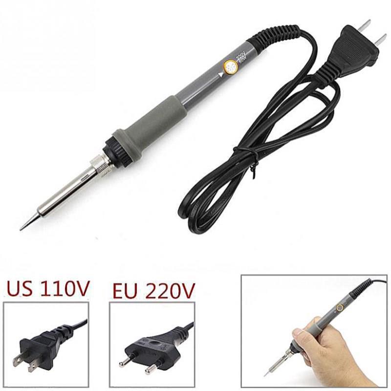 Transfronterizo 10 Unid termostato eléctrico de soldadura de hierro traje de soldadura térmica interna herramienta de soldadura de la pluma Europea y Americana Estándar de colofonia Alambre de estaño Gris