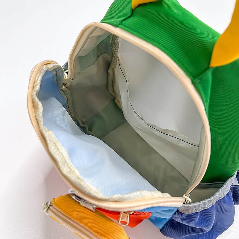 새로운 유치원 SCHOOLBAG 소년과 소녀 작은 배낭 3-6 세  어린이 배낭 COLORBLOCK DOPAMINE SCHOOLBAG