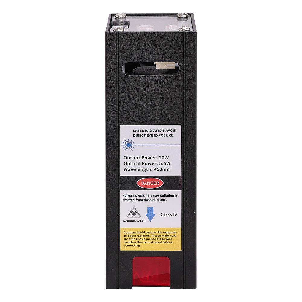 Módulo de máquina de corte láser de alta potencia de 20W con enfoque fijo, cabezal de corte láser CNC para bricolaje, perfil 33, procesamiento de alta precisión